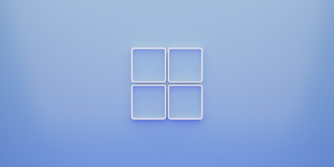 a blue background with a white square in the middle macbook error message, frustrated user, file problem